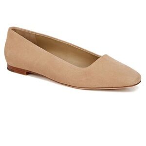 Vince Brody B Ballet Flats Dune Tan Beige Square Toe Suede Sz 10